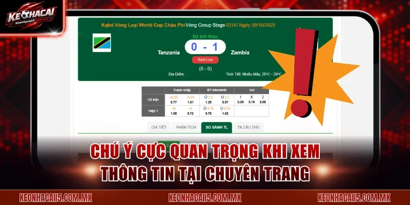 Chú ý cực quan trọng khi xem thông tin tại chuyên trang