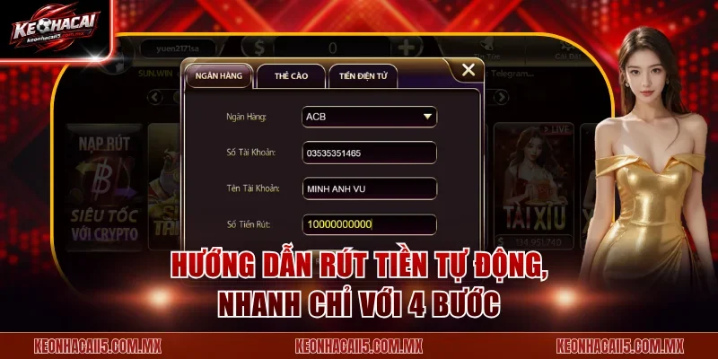 Hướng dẫn rút tiền tự động, nhanh chỉ với 4 bước