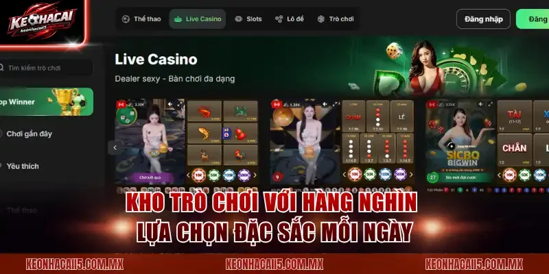Kho trò chơi với hàng nghìn lựa chọn đặc sắc mỗi ngày