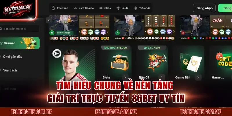 Tìm hiểu chung về nền tảng giải trí trực tuyến 86BET uy tín