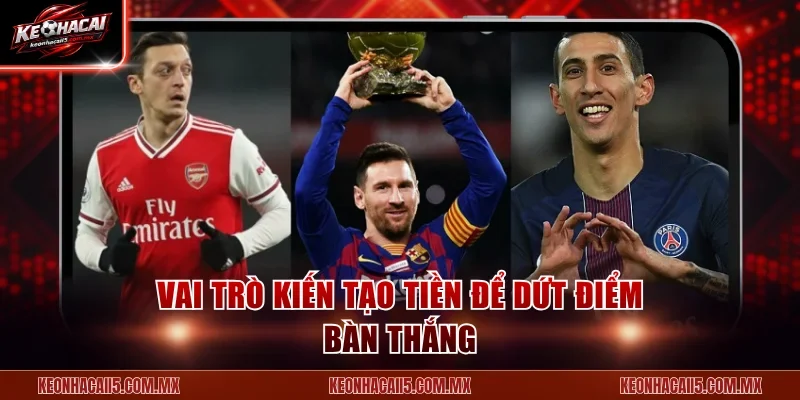 Vai trò kiến tạo tiền để dứt điểm bàn thắng